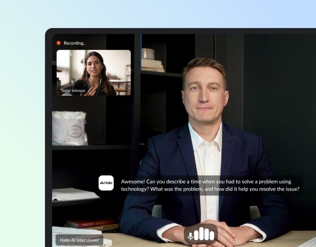 Hallo AI interview platform for candidate assessments