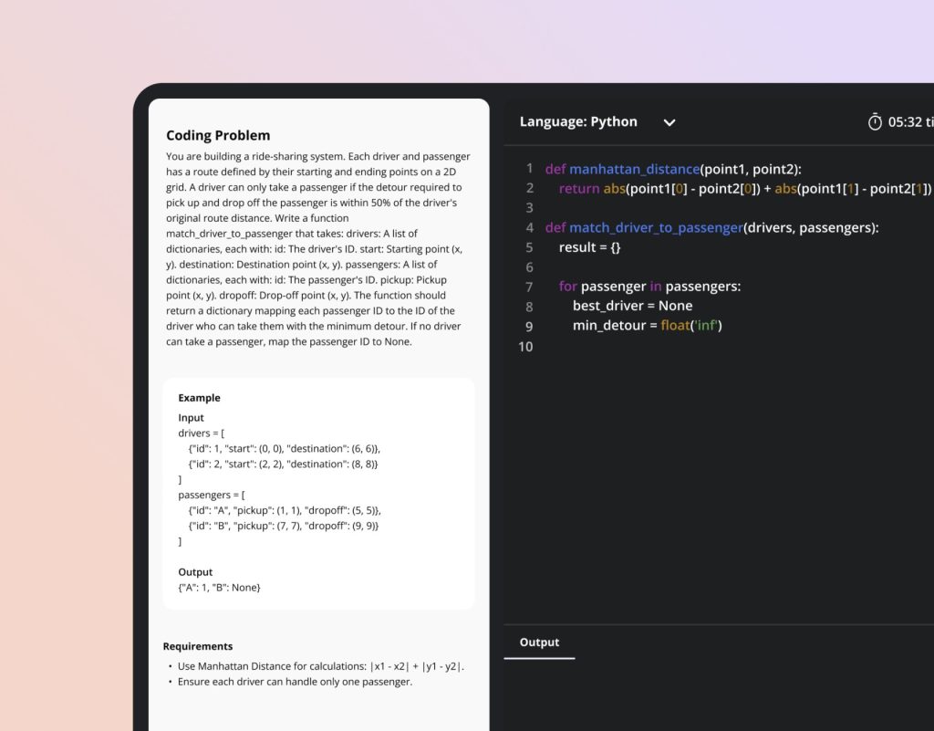 Hallo coding interview and technical skills assessment